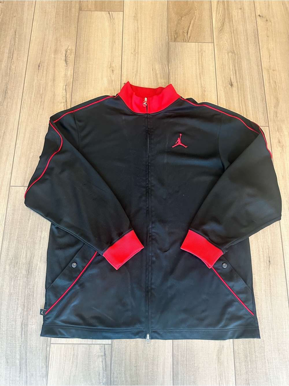 Jordan Black and Red Full-Zip Track Jacket